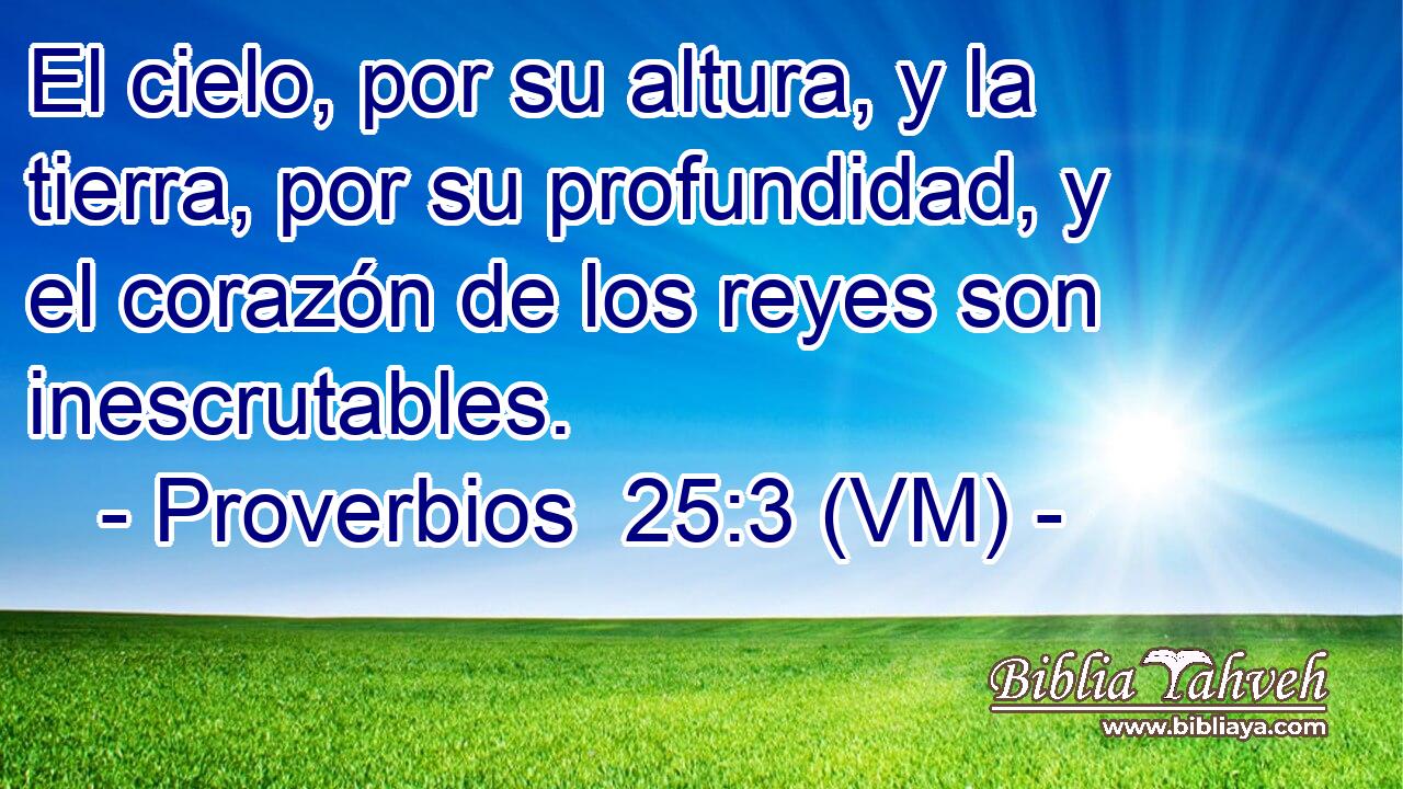  El cielo, por su altura, y la tierra, por su profundidad, y el corazón de los reyes son inescrutables. 