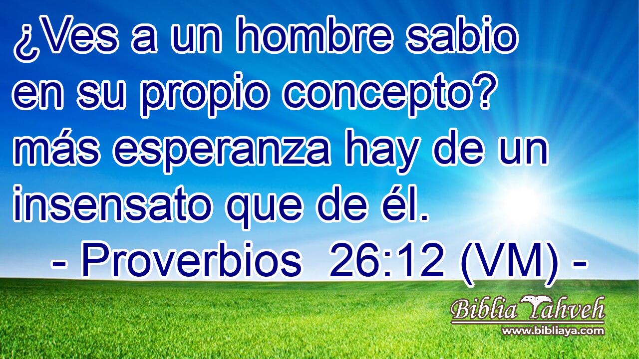  ¿Ves a un hombre sabio en su propio concepto? más esperanza hay de un insensato que de él. 