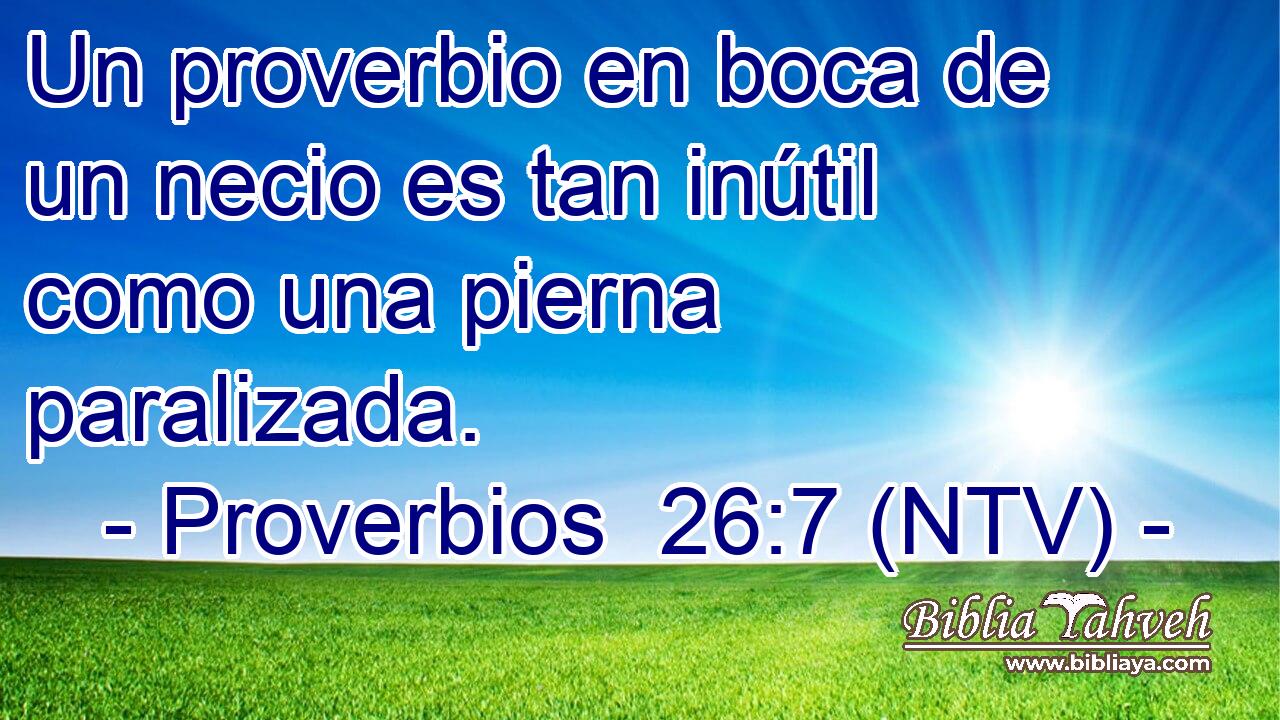 Un proverbio en boca de un necio es tan inútil como una pierna paralizada.