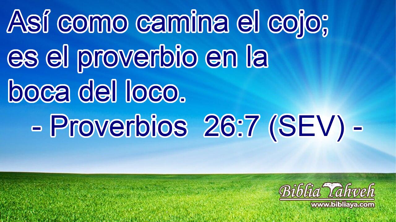 Así como camina el cojo; es el proverbio en la boca del loco.