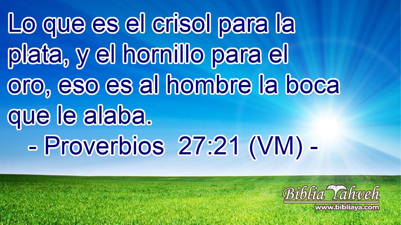  Lo que es el crisol para la plata, y el hornillo para el oro, eso es al hombre la boca que le alaba. 