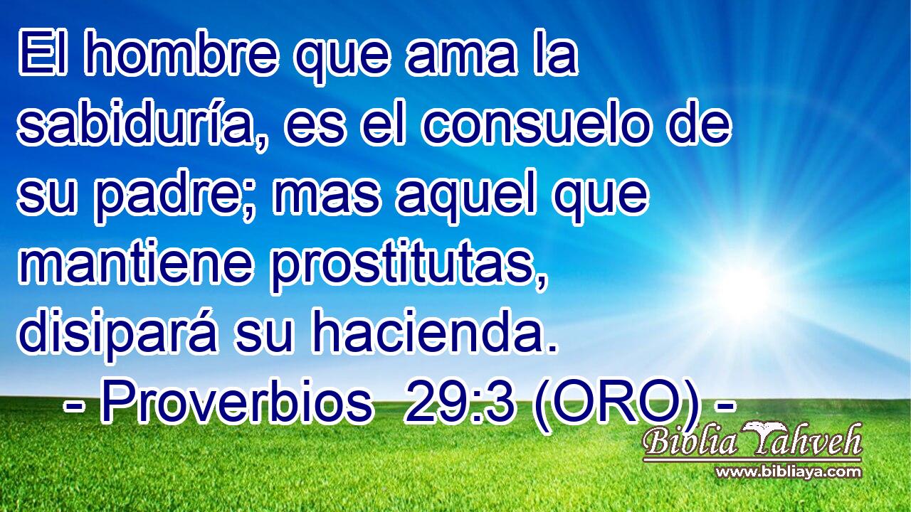  El hombre que ama la sabiduría, es el consuelo de su padre; mas aquel que mantiene prostitutas, disipará su hacienda. 