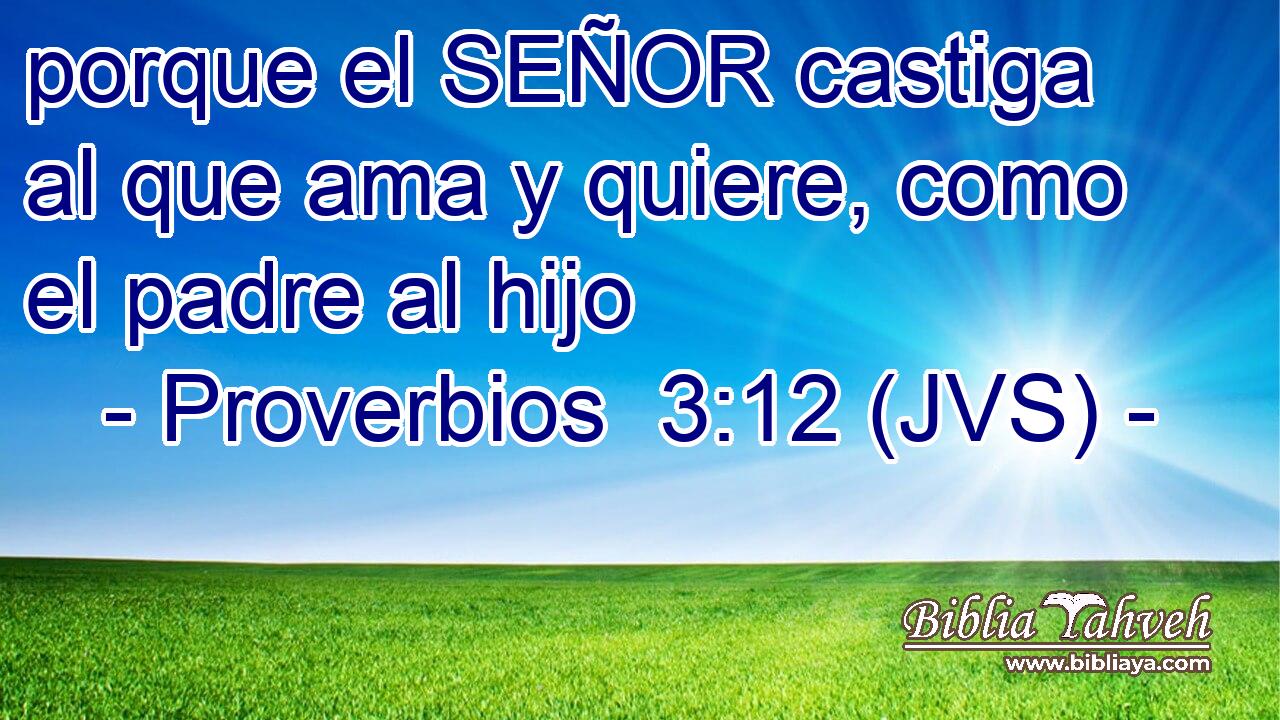 porque el SEÑOR castiga al que ama y quiere, como el padre al hijo