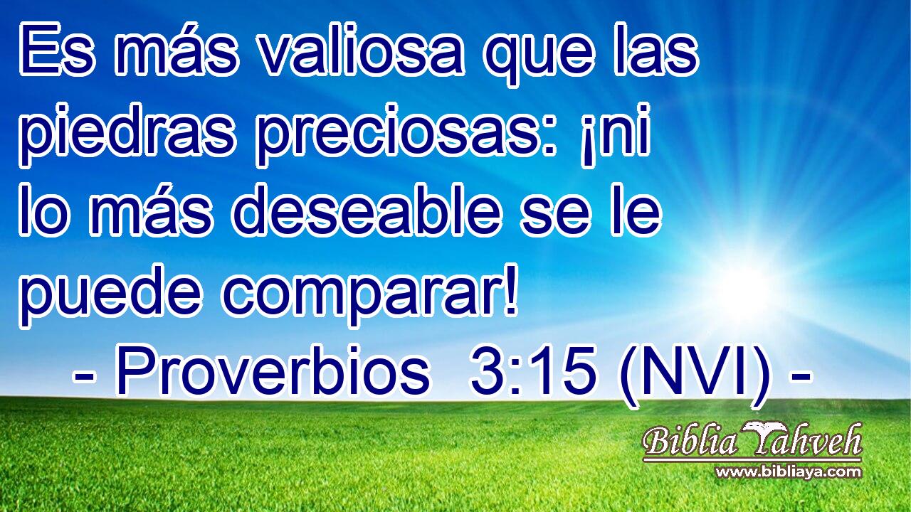  Es más valiosa que las piedras preciosas: ¡ni lo más deseable se le puede comparar! 