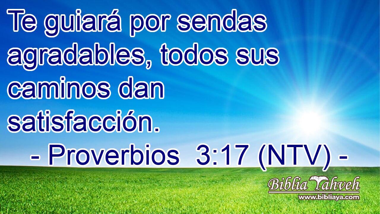Te guiará por sendas agradables, todos sus caminos dan satisfacción.