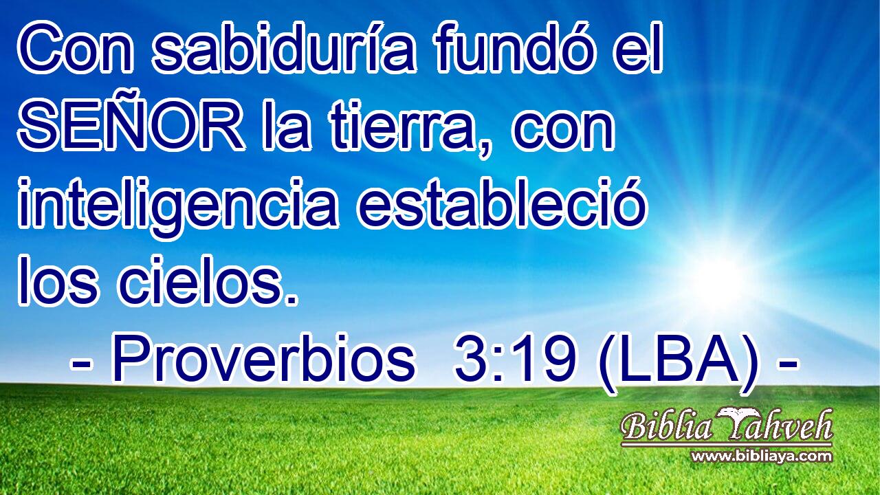 Con sabiduría fundó el SEÑOR la tierra, con inteligencia estableció los cielos.