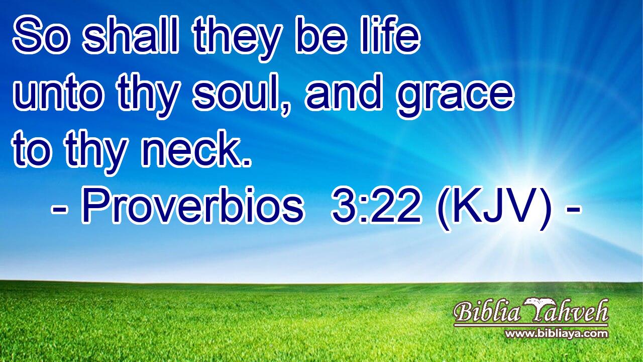 So shall they be life unto thy soul, and grace to thy neck.