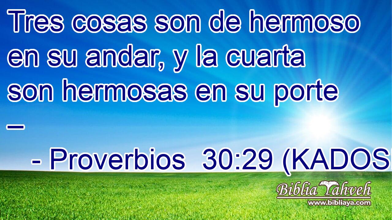  Tres cosas son de hermoso en su andar, y la cuarta son hermosas en su porte – 