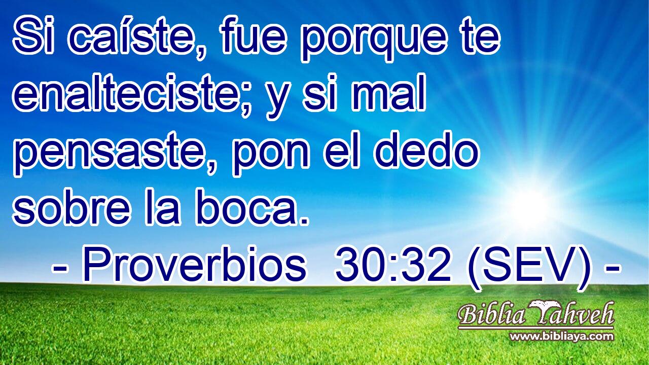Si caíste, fue porque te enalteciste; y si mal pensaste, pon el dedo sobre la boca.