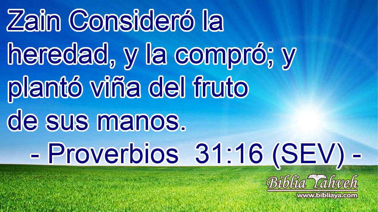 Zain Consideró la heredad, y la compró; y plantó viña del fruto de sus manos.