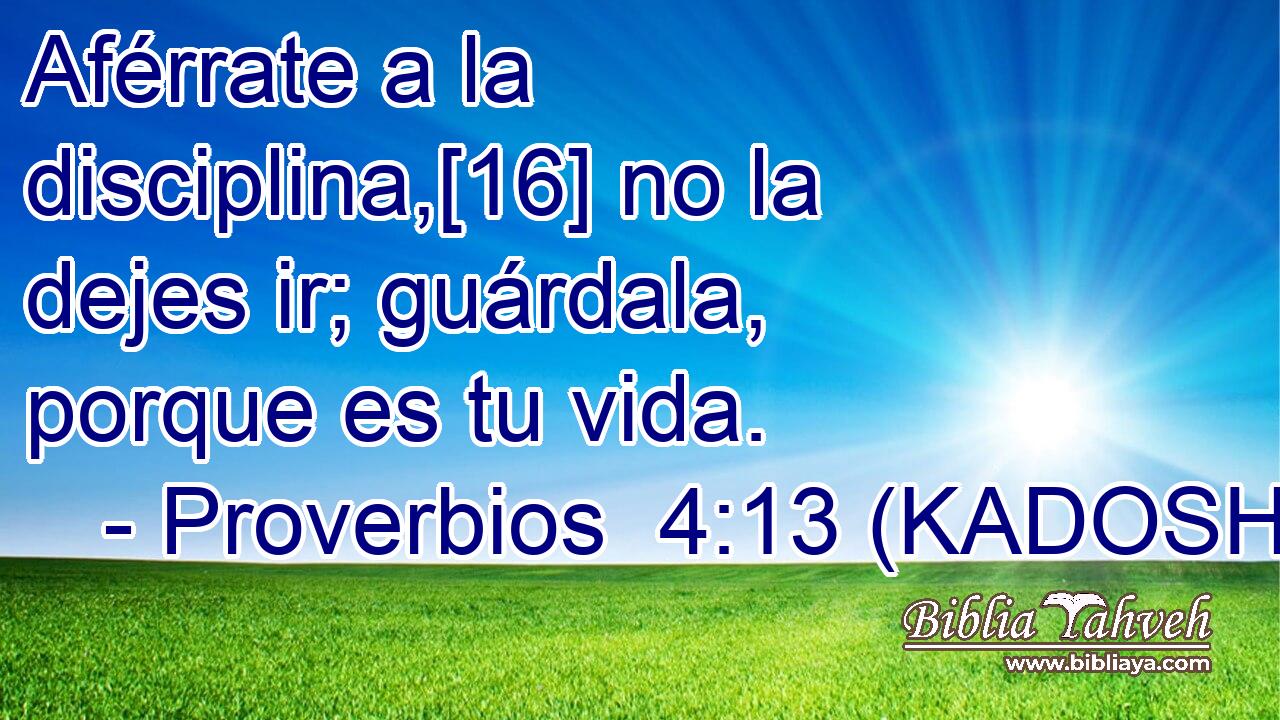  Aférrate a la disciplina,[16] no la dejes ir; guárdala, porque es tu vida. 