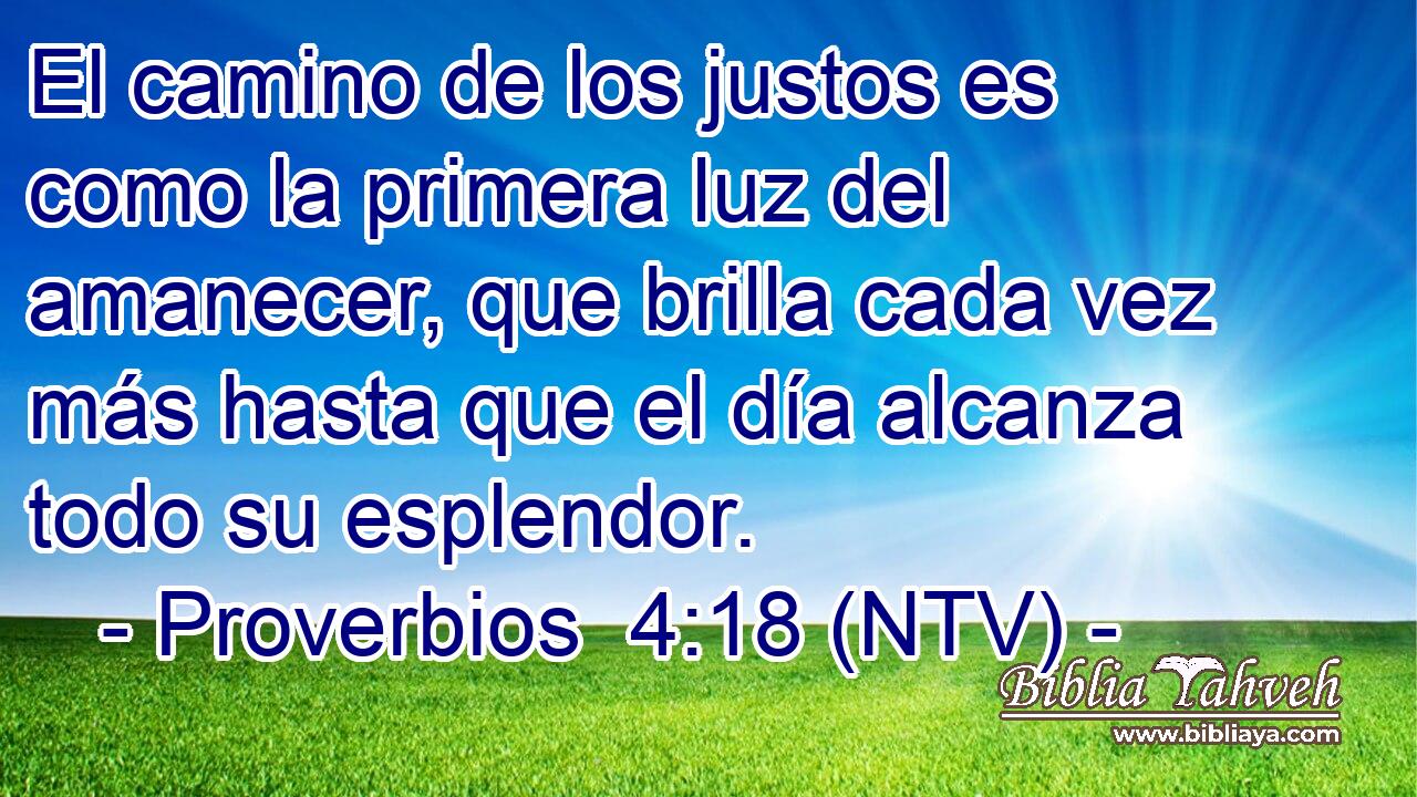 El camino de los justos es como la primera luz del amanecer, que brilla cada vez más hasta que el día alcanza todo su esplendor.