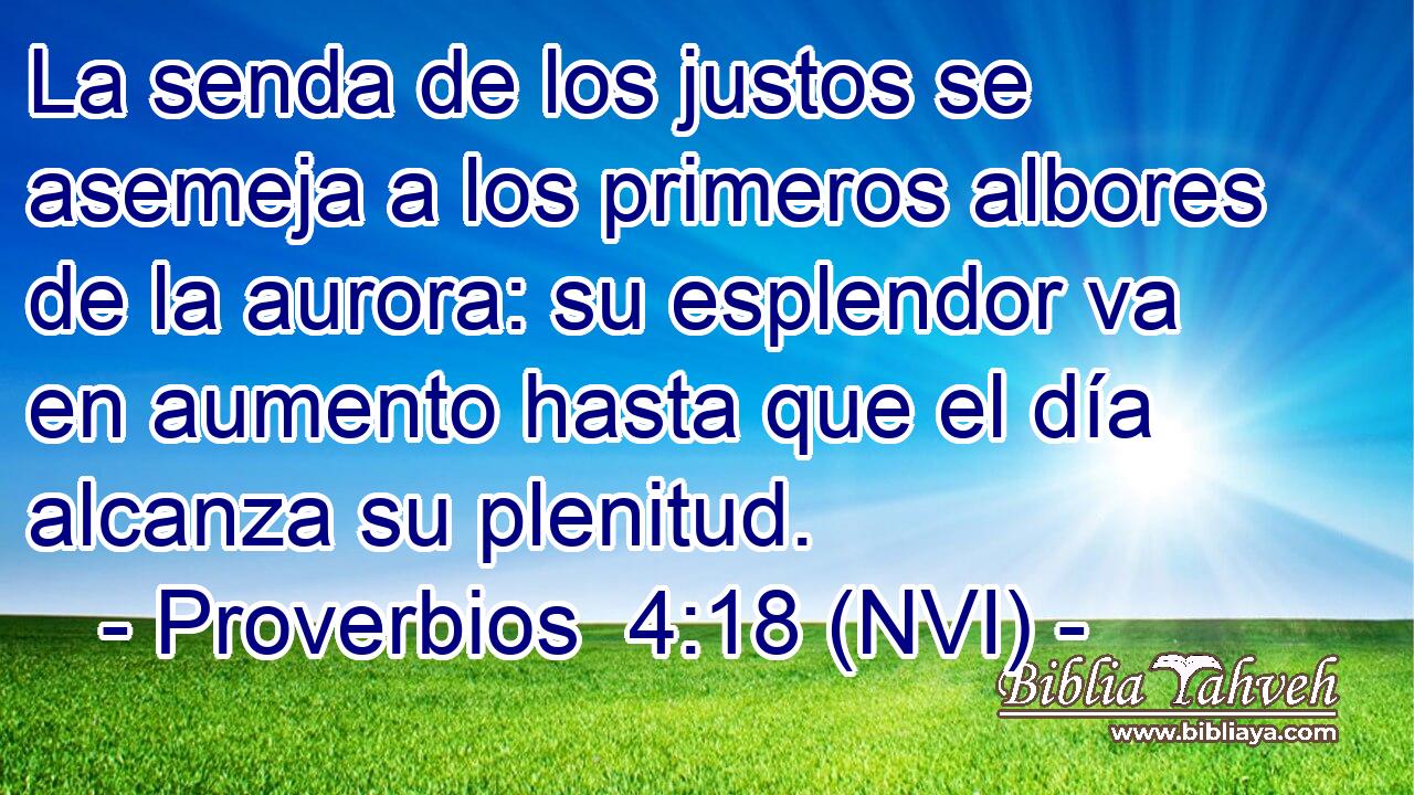  La senda de los justos se asemeja a los primeros albores de la aurora: su esplendor va en aumento hasta que el día alcanza su plenitud. 