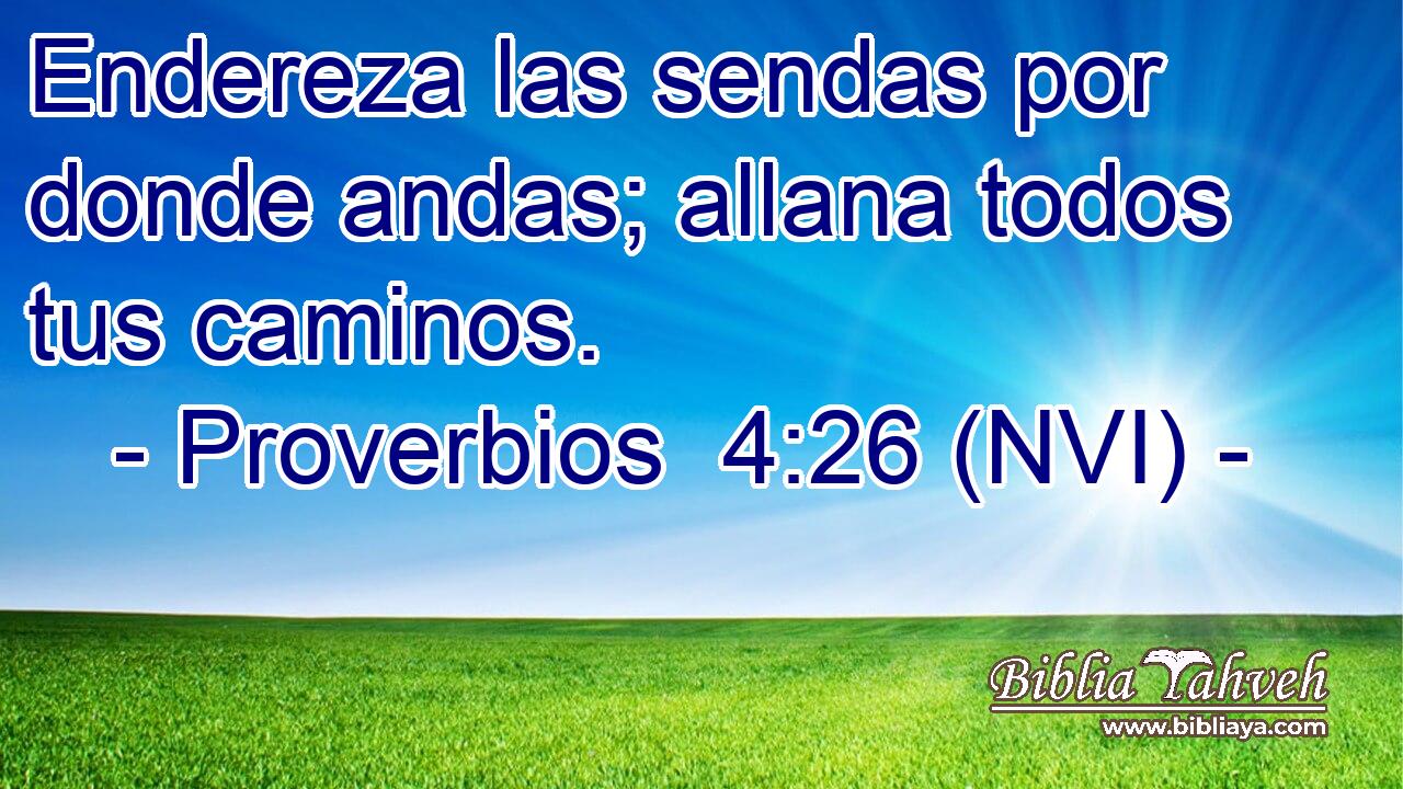  Endereza las sendas por donde andas; allana todos tus caminos. 