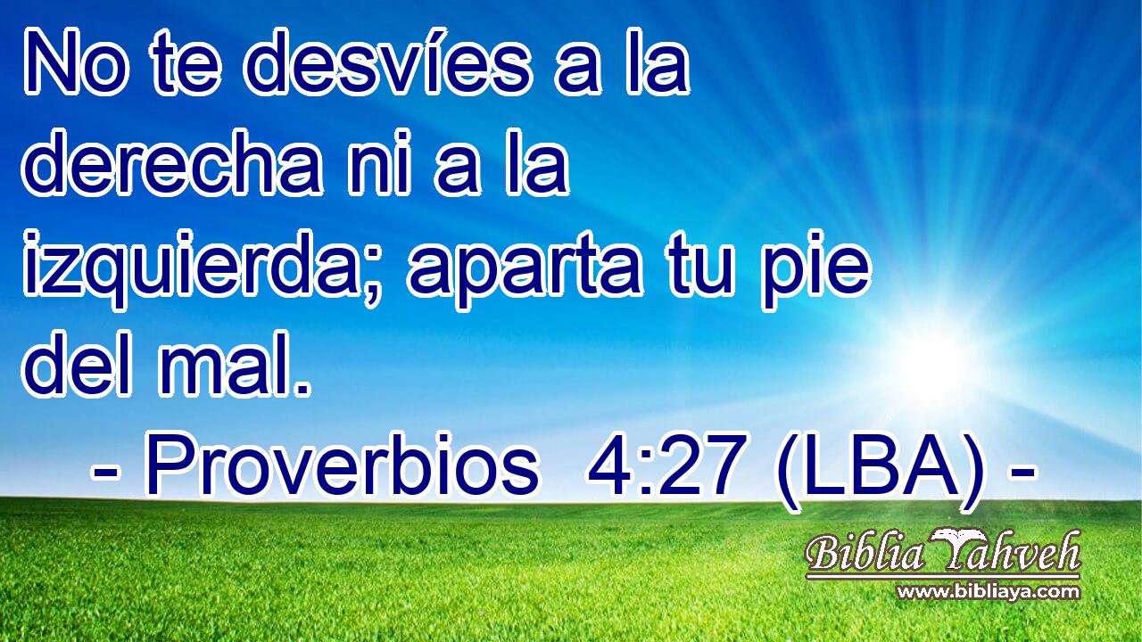 No te desvíes a la derecha ni a la izquierda; aparta tu pie del mal.