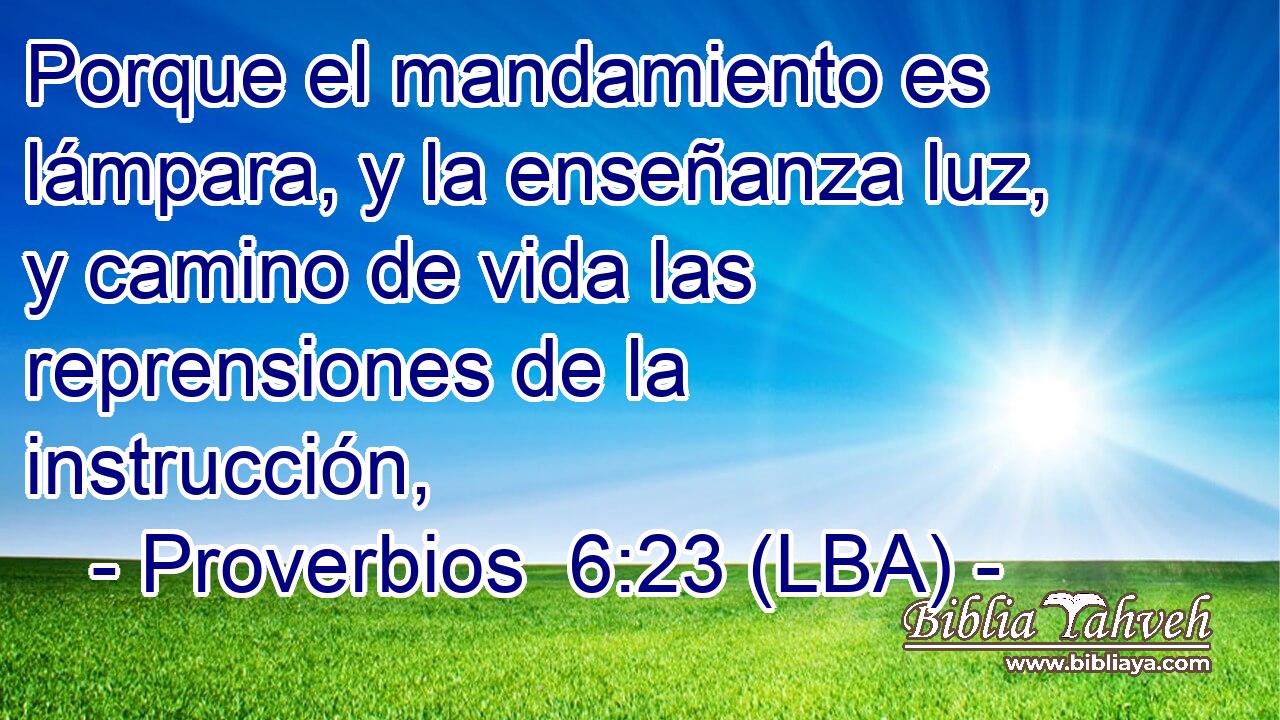 Porque el mandamiento es lámpara, y la enseñanza luz, y camino de vida las reprensiones de la instrucción,