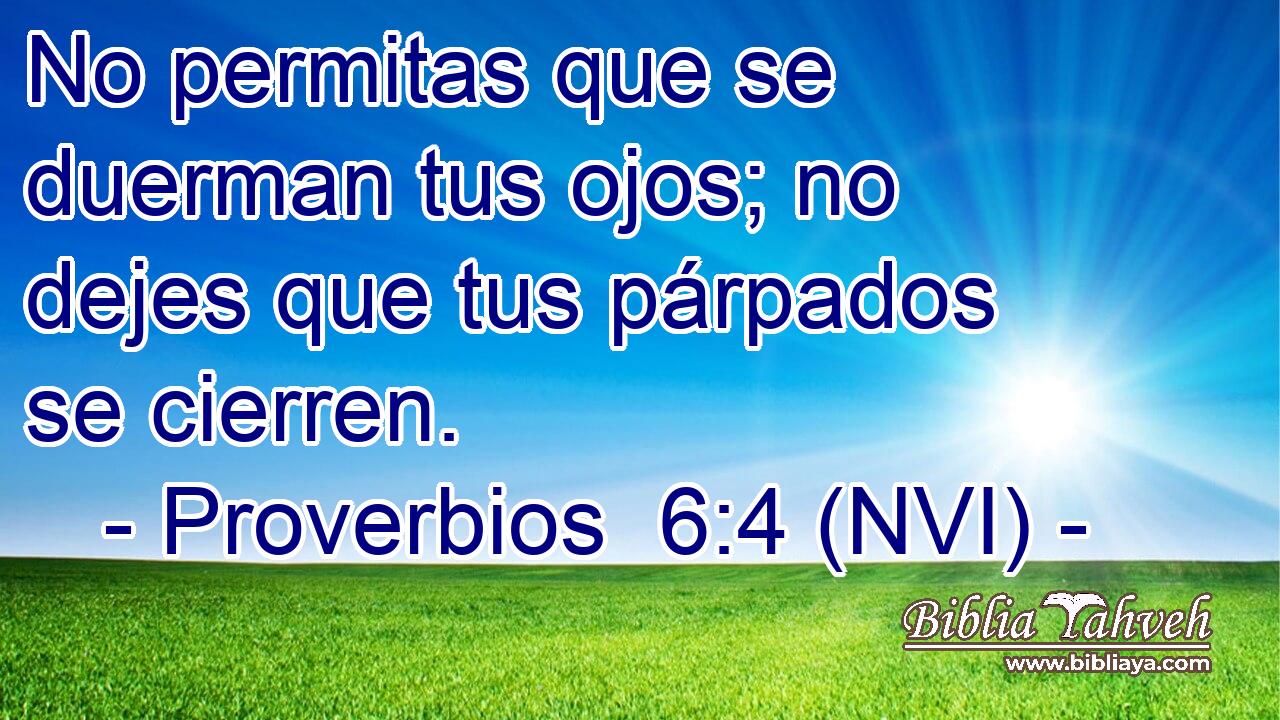  No permitas que se duerman tus ojos; no dejes que tus párpados se cierren. 