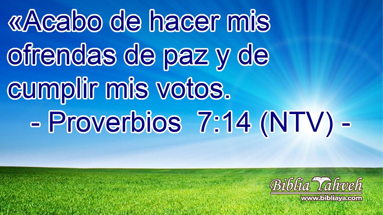 «Acabo de hacer mis ofrendas de paz y de cumplir mis votos.