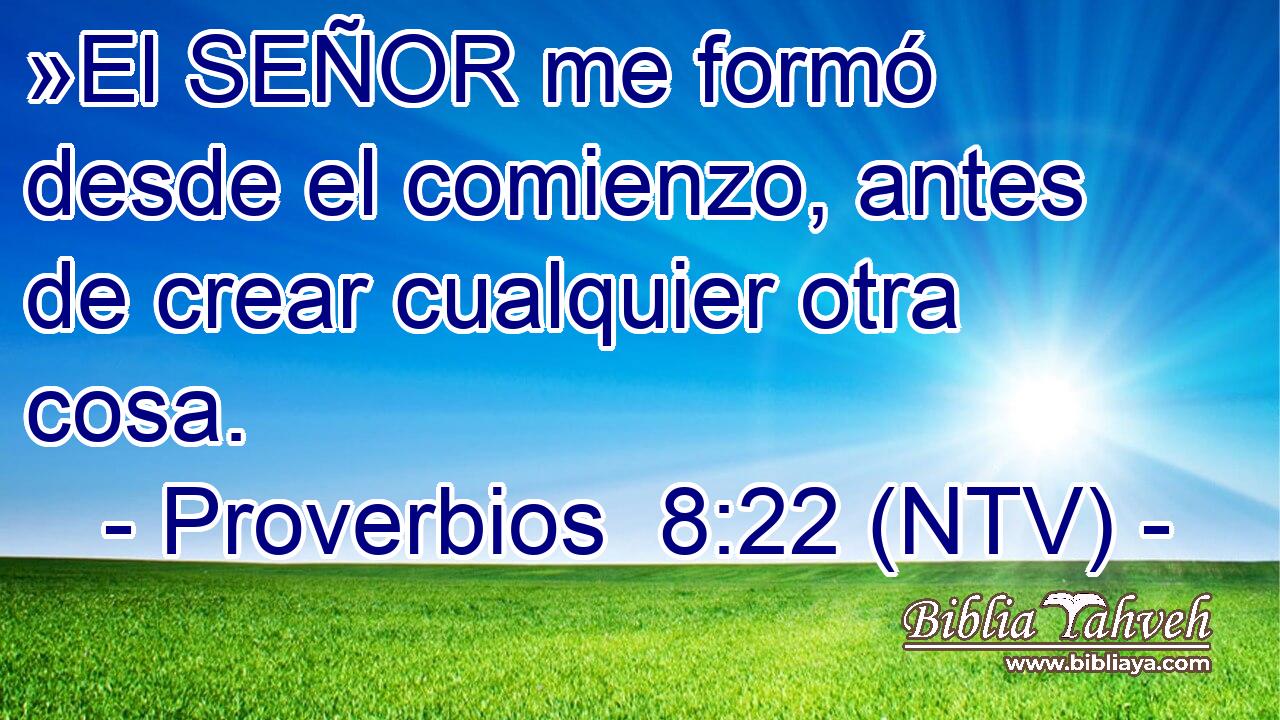 »El SEÑOR me formó desde el comienzo, antes de crear cualquier otra cosa.