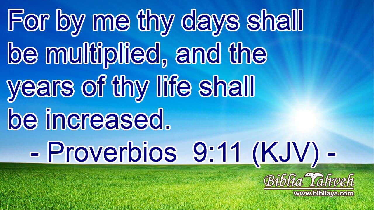 For by me thy days shall be multiplied, and the years of thy life shall be increased.