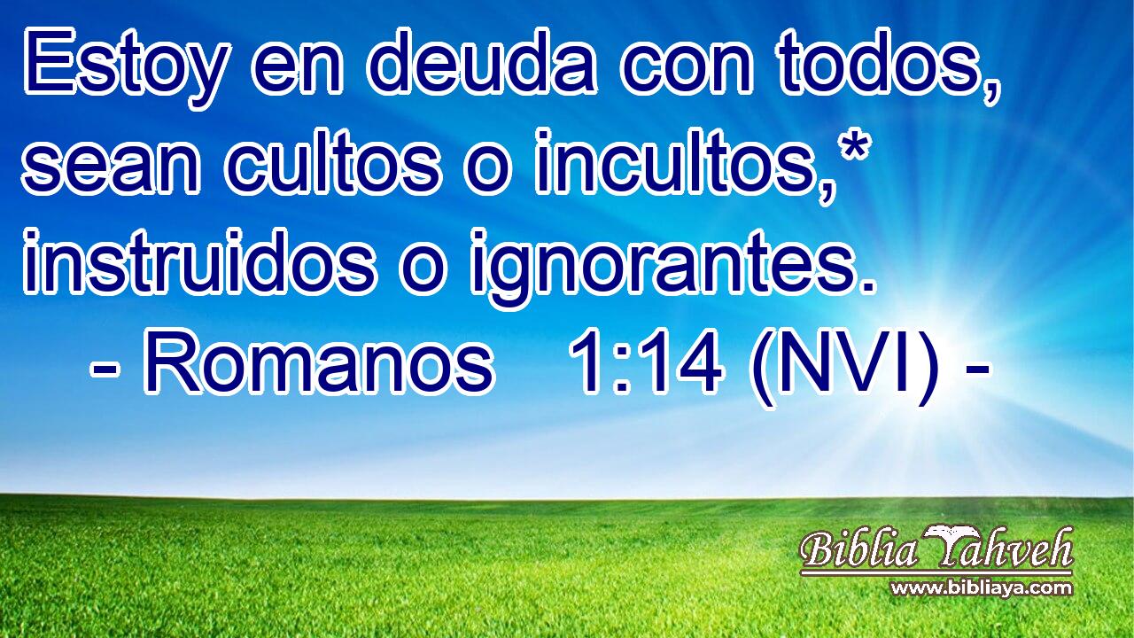  Estoy en deuda con todos, sean cultos o incultos,* instruidos o ignorantes. 