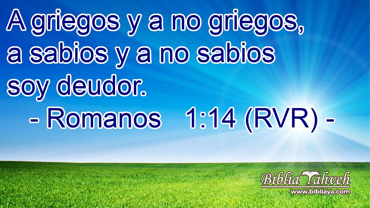 A griegos y a no griegos, a sabios y a no sabios soy deudor.