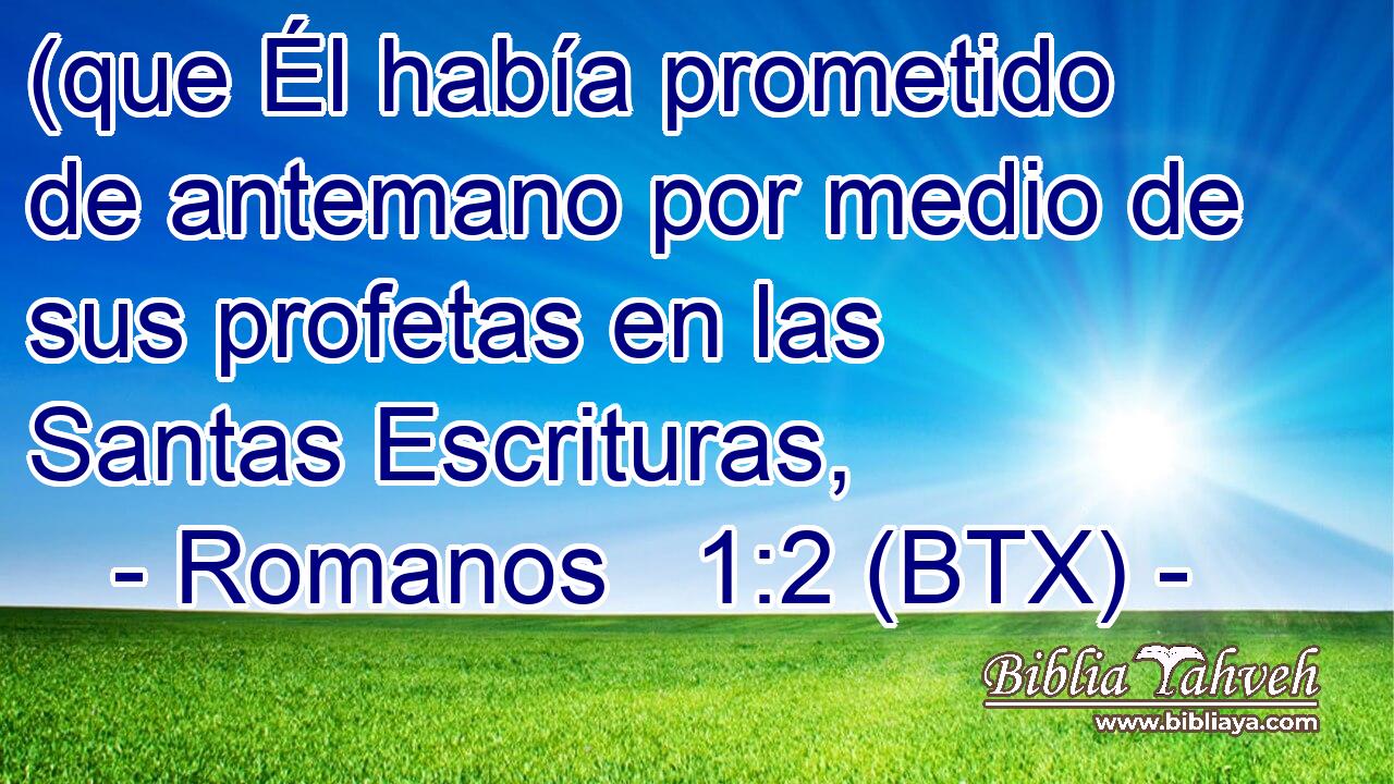 (que Él había prometido de antemano por medio de sus profetas en las Santas Escrituras,