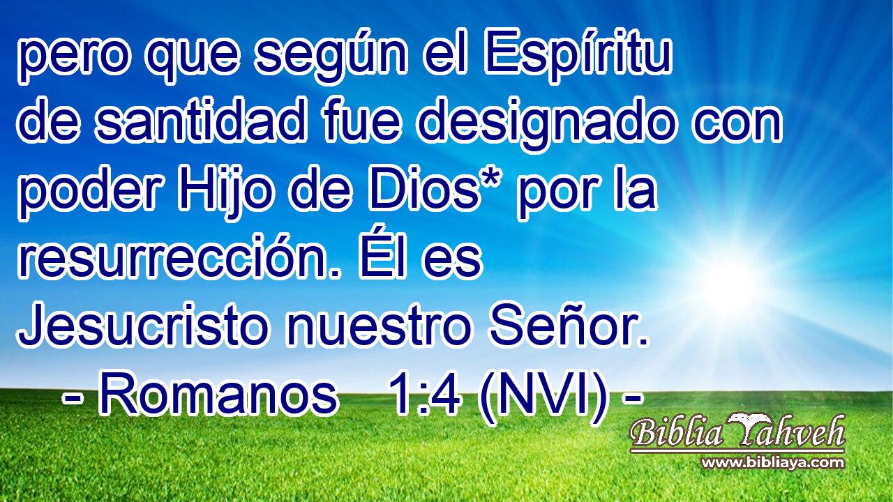  pero que según el Espíritu de santidad fue designado con poder Hijo de Dios* por la resurrección. Él es Jesucristo nuestro Señor. 