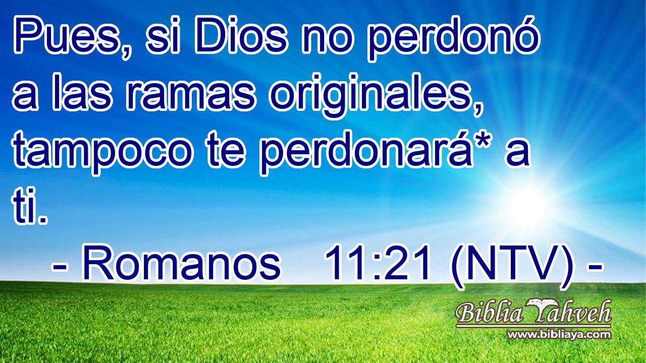 Pues, si Dios no perdonó a las ramas originales, tampoco te perdonará* a ti.