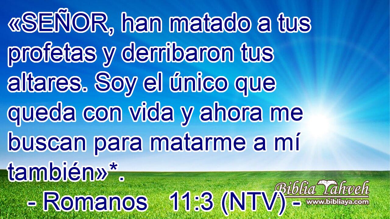 «SEÑOR, han matado a tus profetas y derribaron tus altares. Soy el único que queda con vida y ahora me buscan para matarme a mí también»*.