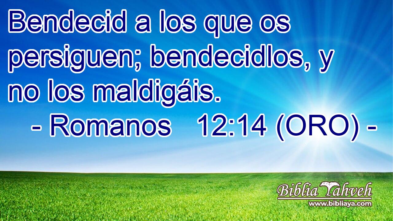  Bendecid a los que os persiguen; bendecidlos, y no los maldigáis. 