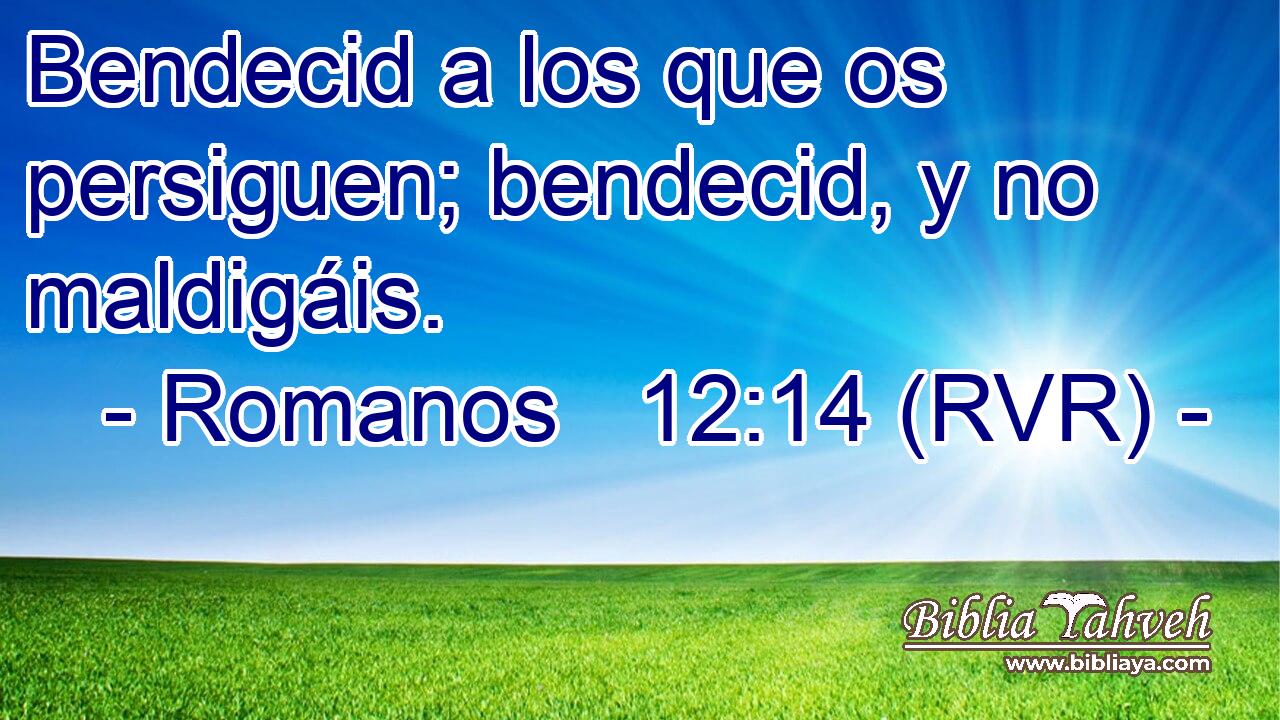 Bendecid a los que os persiguen; bendecid, y no maldigáis.