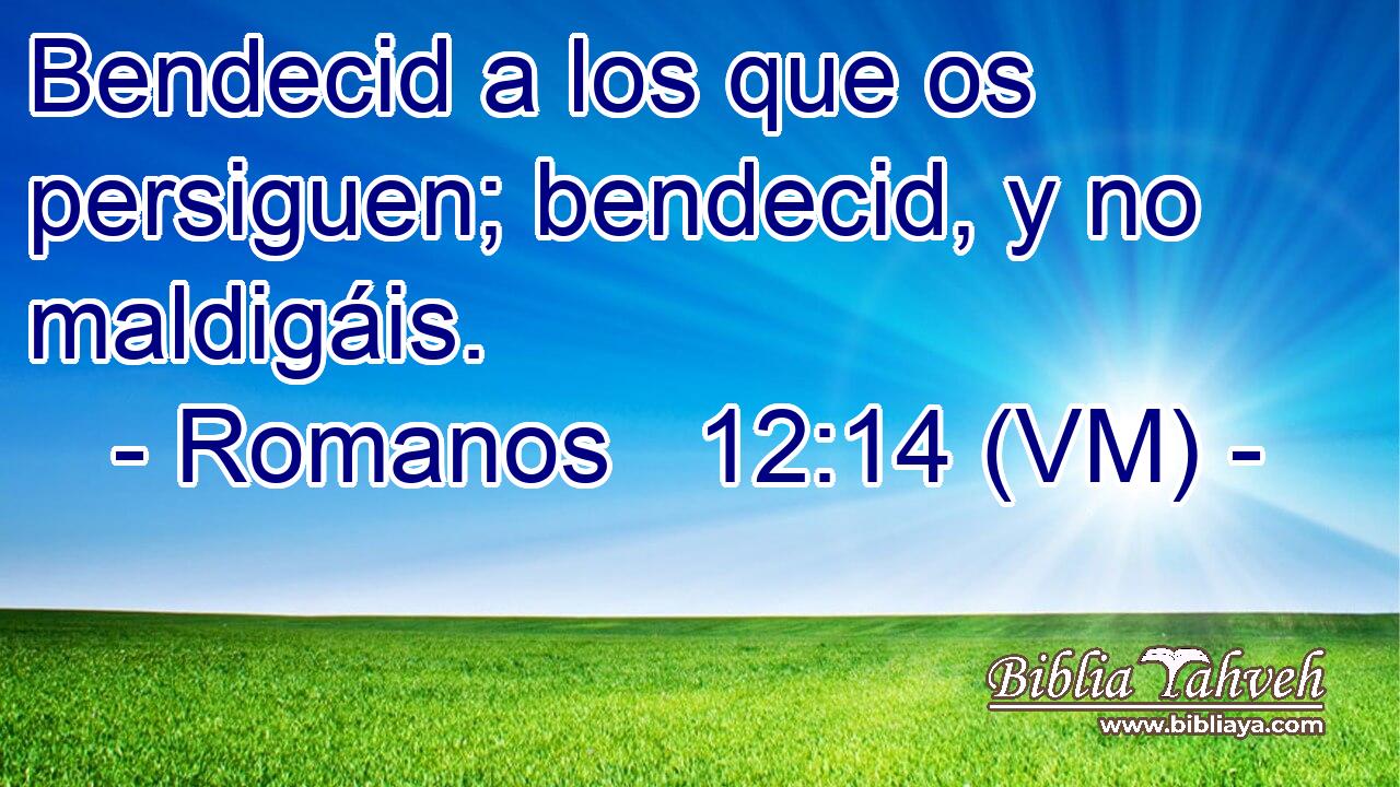  Bendecid a los que os persiguen; bendecid, y no maldigáis. 