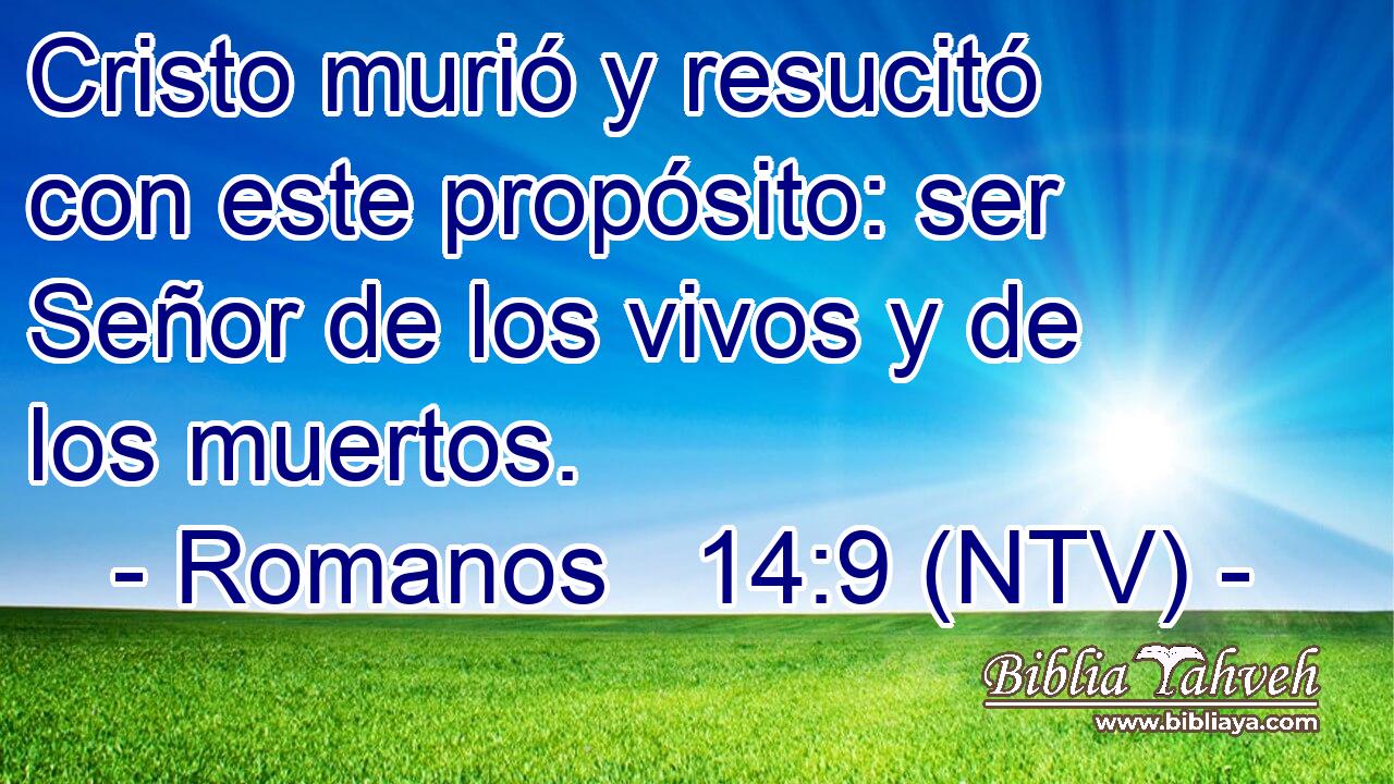 Cristo murió y resucitó con este propósito: ser Señor de los vivos y de los muertos.