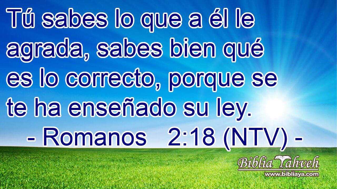 Tú sabes lo que a él le agrada, sabes bien qué es lo correcto, porque se te ha enseñado su ley.