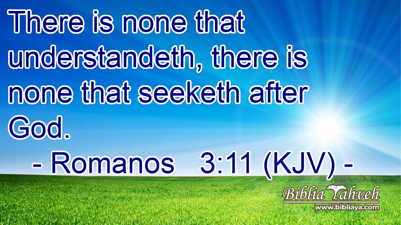 There is none that understandeth, there is none that seeketh after God.