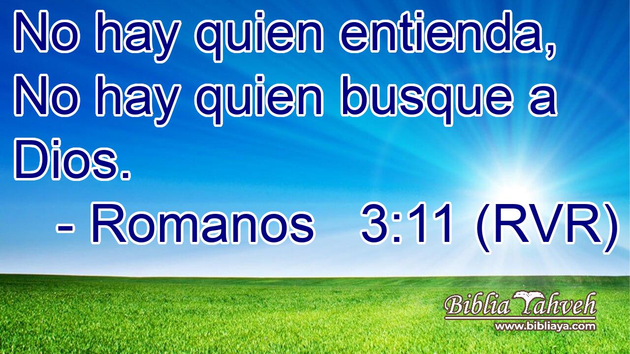 No hay quien entienda, No hay quien busque a Dios.