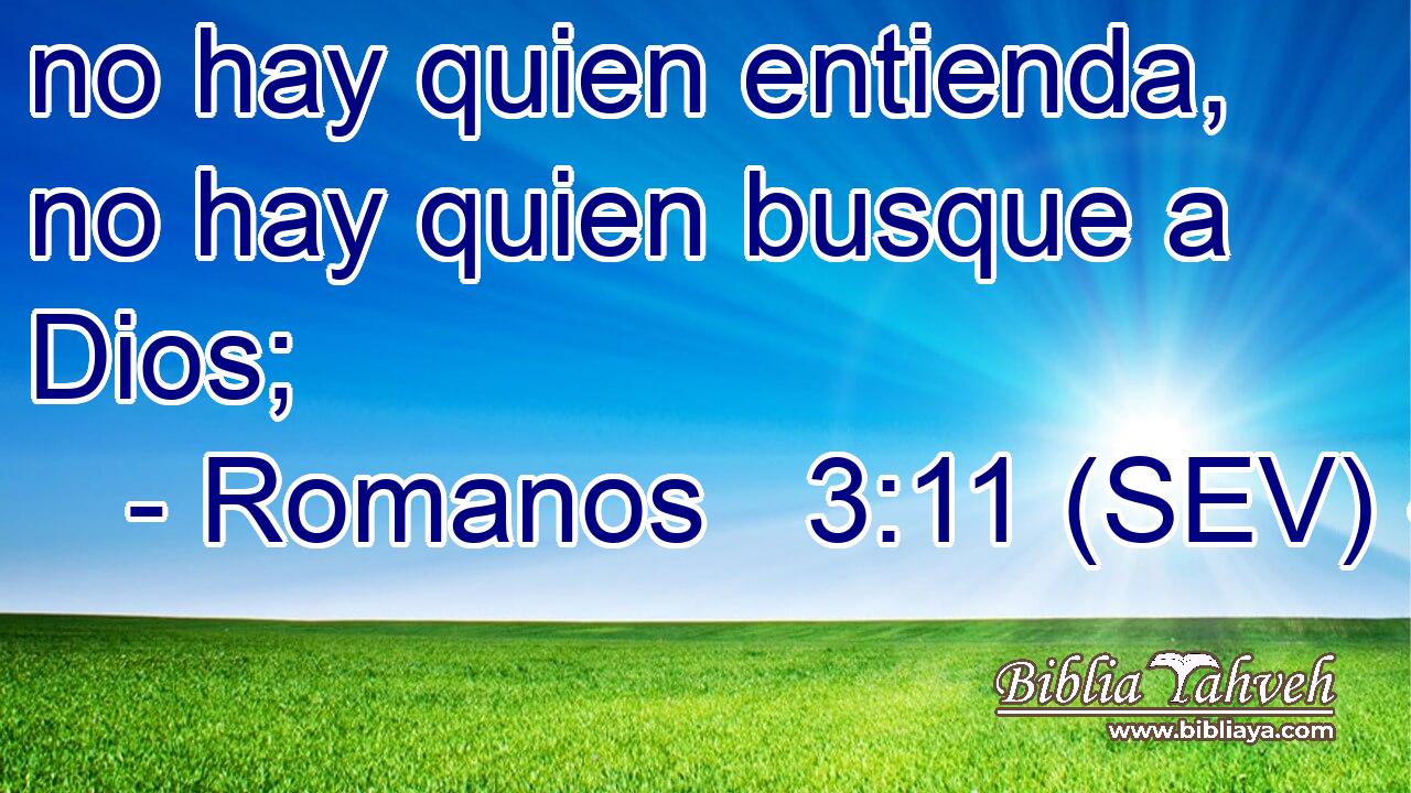 no hay quien entienda, no hay quien busque a Dios;