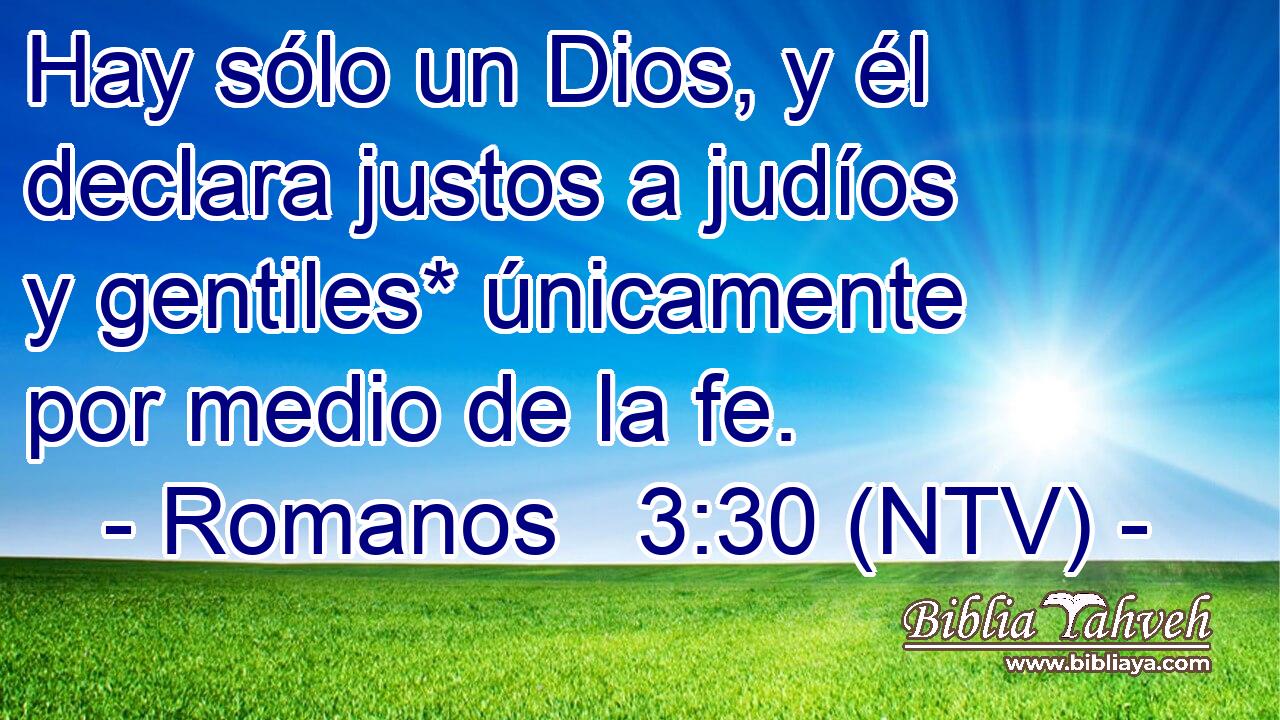 Hay sólo un Dios, y él declara justos a judíos y gentiles* únicamente por medio de la fe.