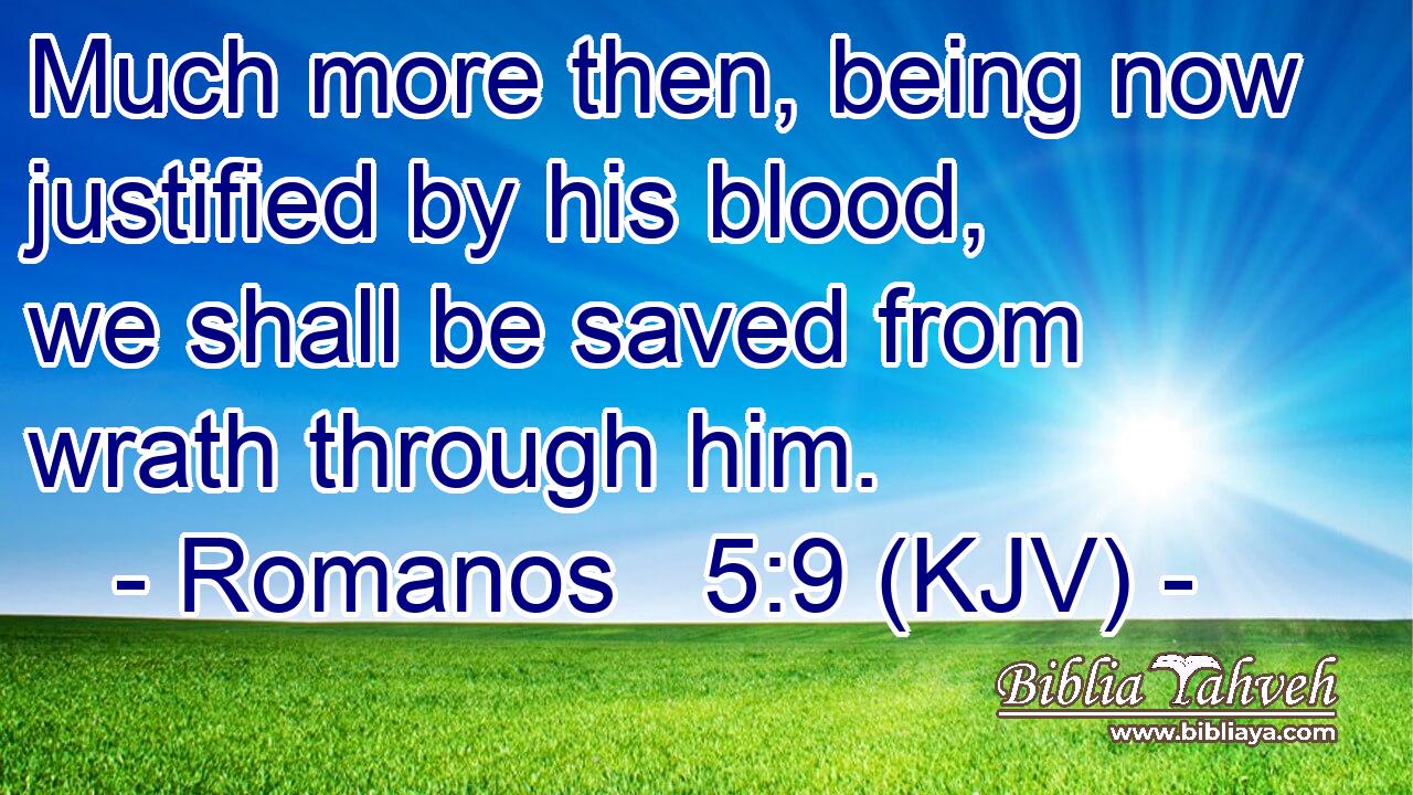 Much more then, being now justified by his blood, we shall be saved from wrath through him.