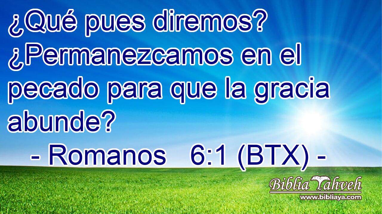 ¿Qué pues diremos? ¿Permanezcamos en el pecado para que la gracia abunde?