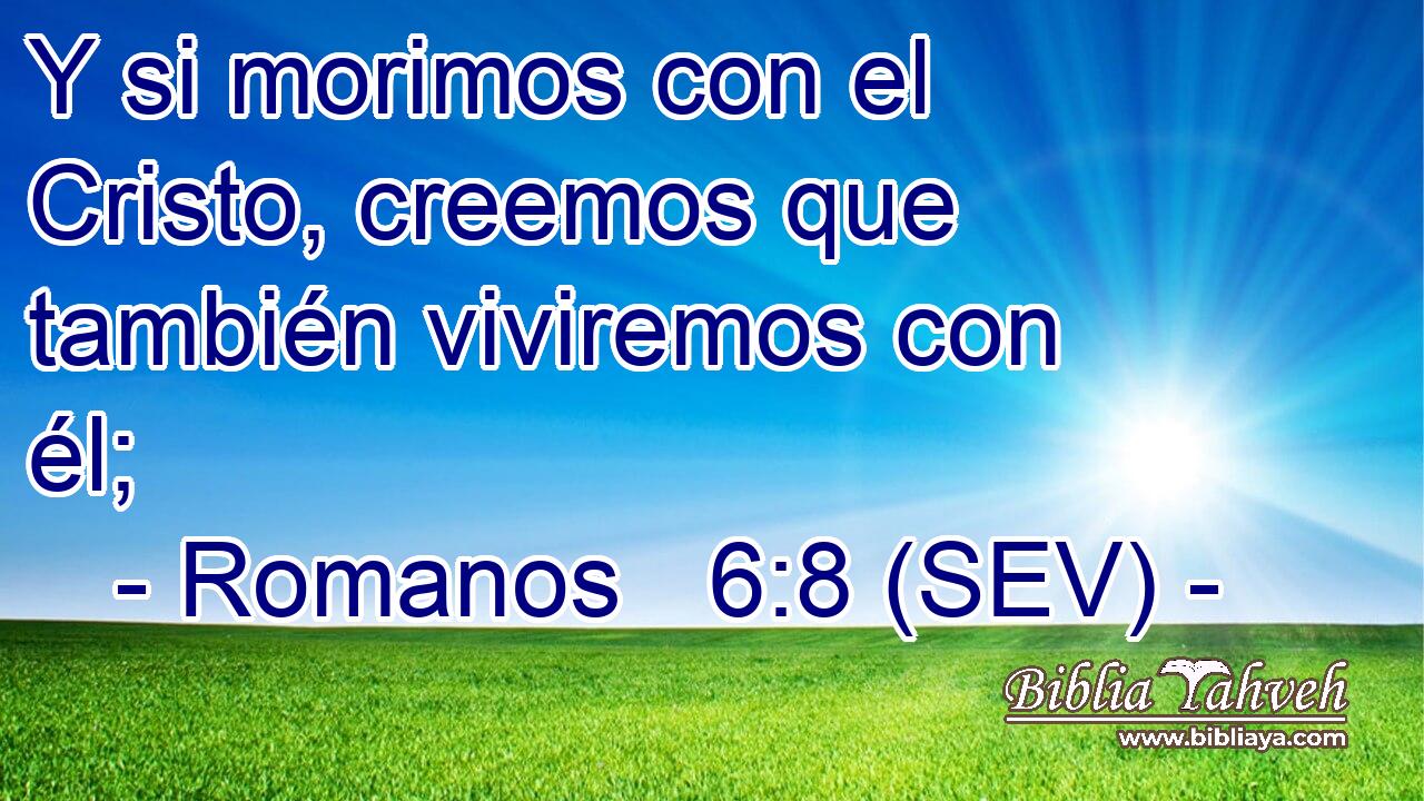 Y si morimos con el Cristo, creemos que también viviremos con él;