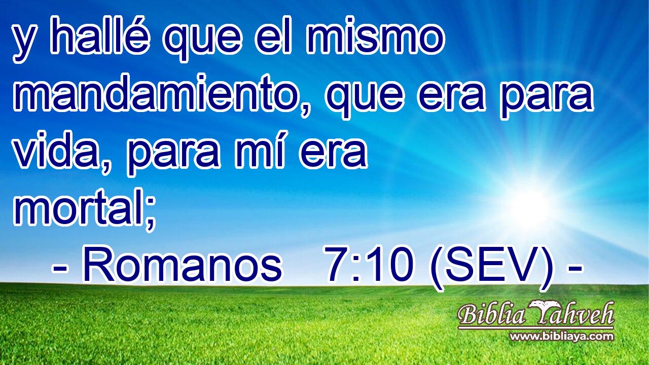y hallé que el mismo mandamiento, que era para vida, para mí era mortal;