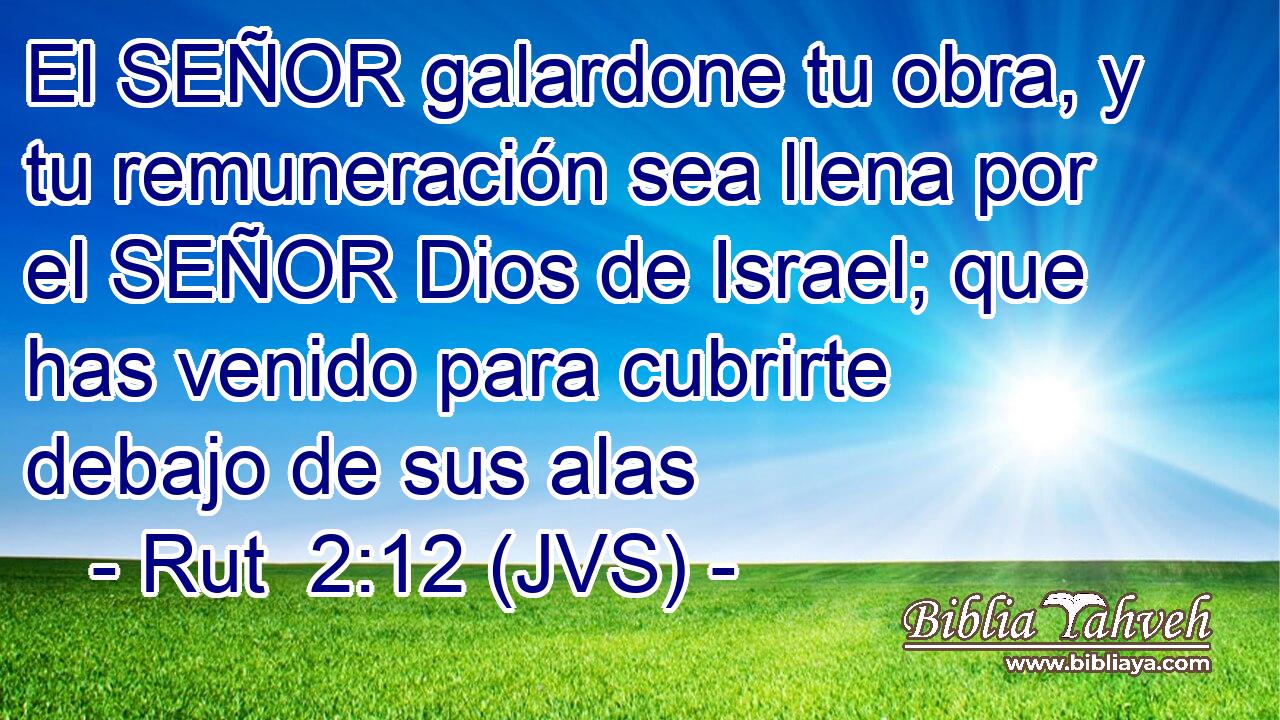 El SEÑOR galardone tu obra, y tu remuneración sea llena por el SEÑOR Dios de Israel; que has venido para cubrirte debajo de sus alas