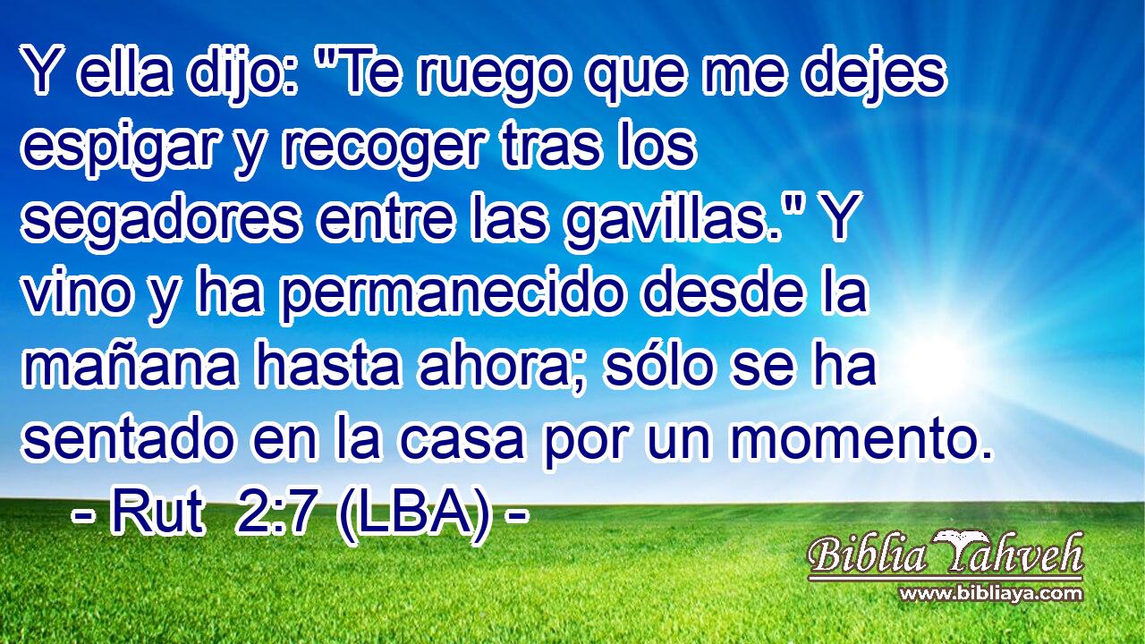 Y ella dijo: 