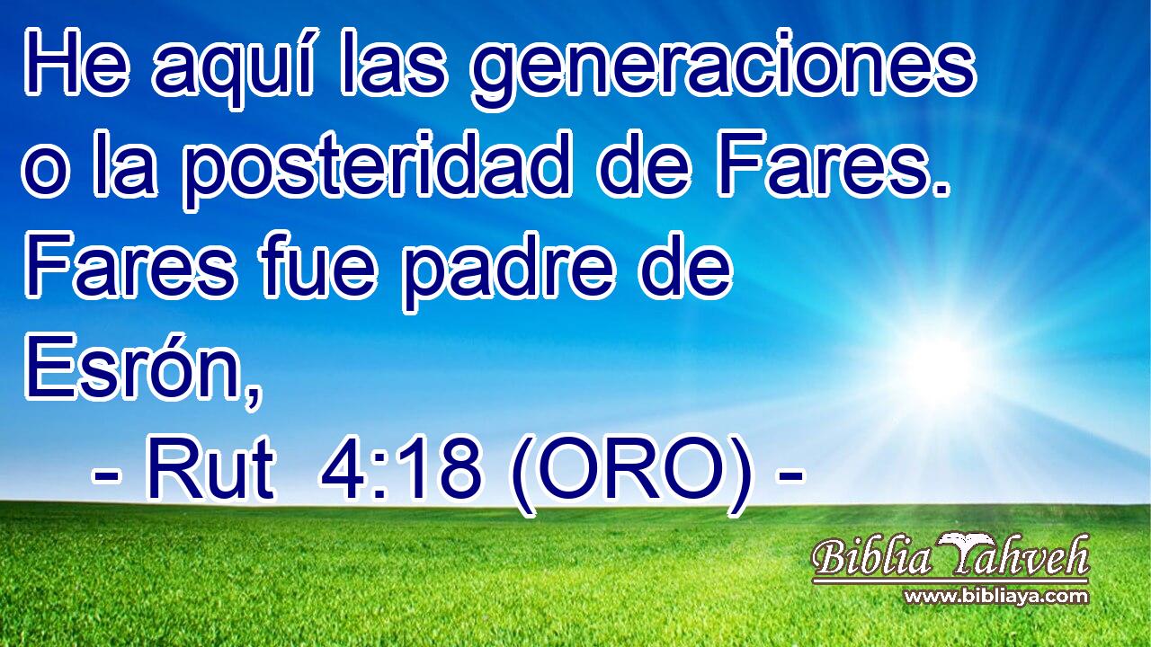  He aquí las generaciones o la posteridad de Fares. Fares fue padre de Esrón, 