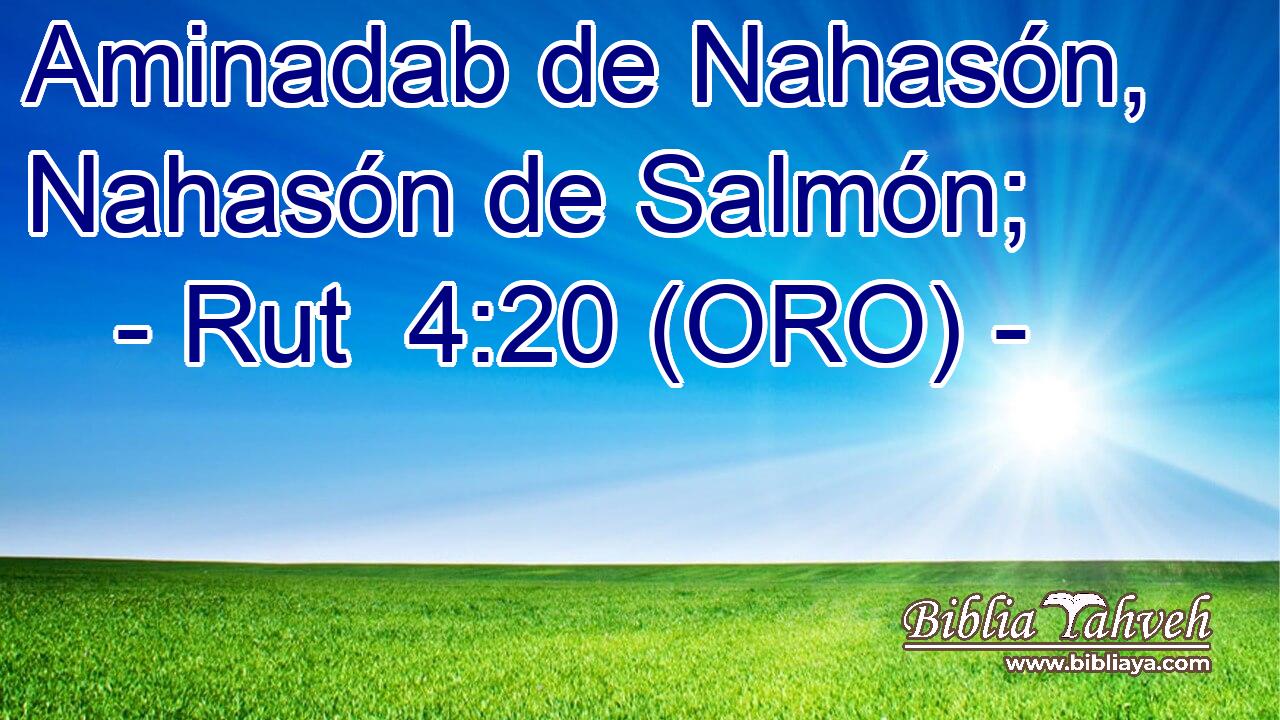  Aminadab de Nahasón, Nahasón de Salmón; 