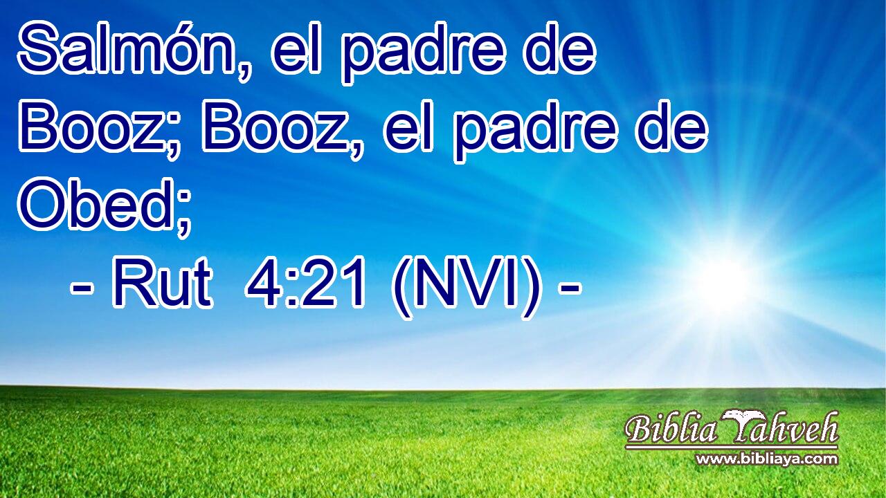  Salmón, el padre de Booz; Booz, el padre de Obed; 