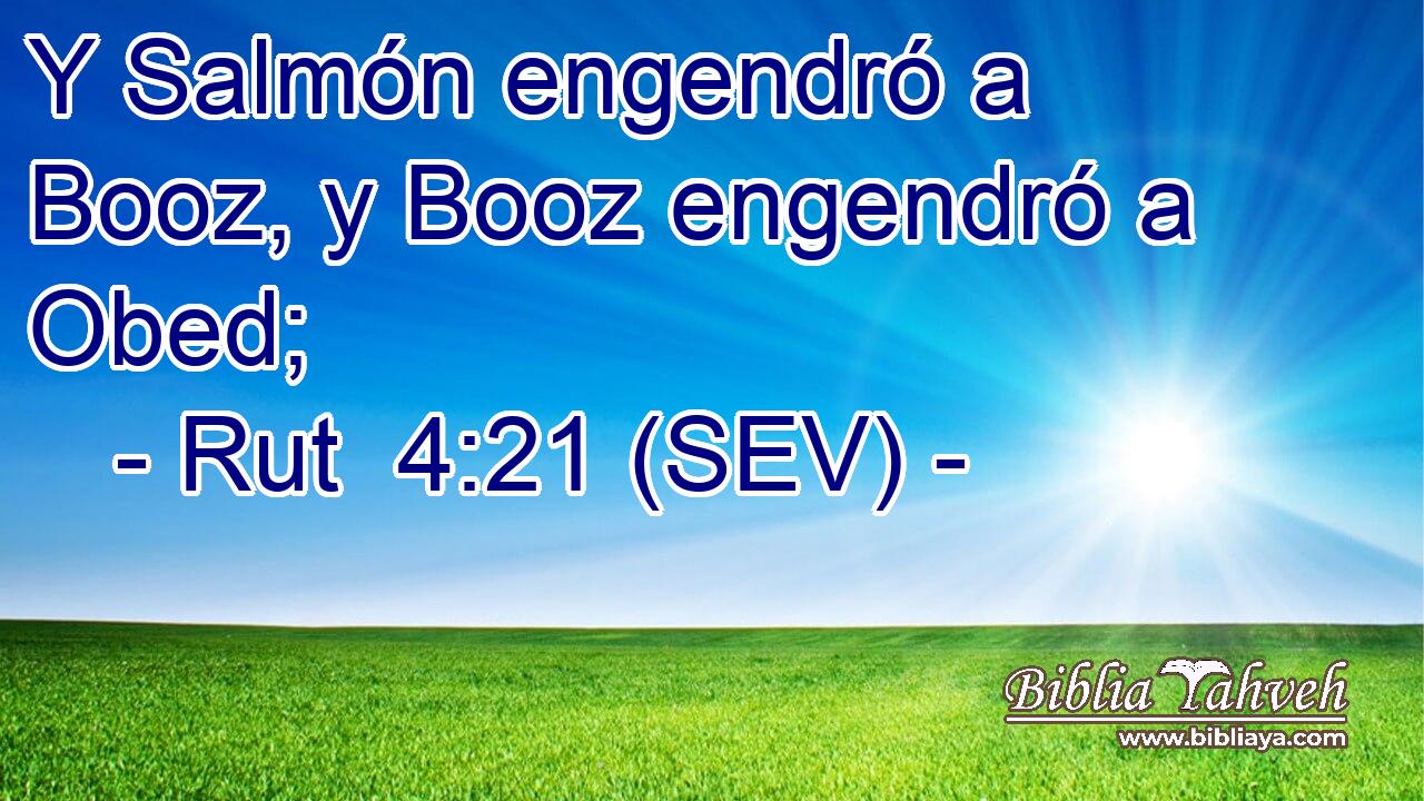 Y Salmón engendró a Booz, y Booz engendró a Obed;