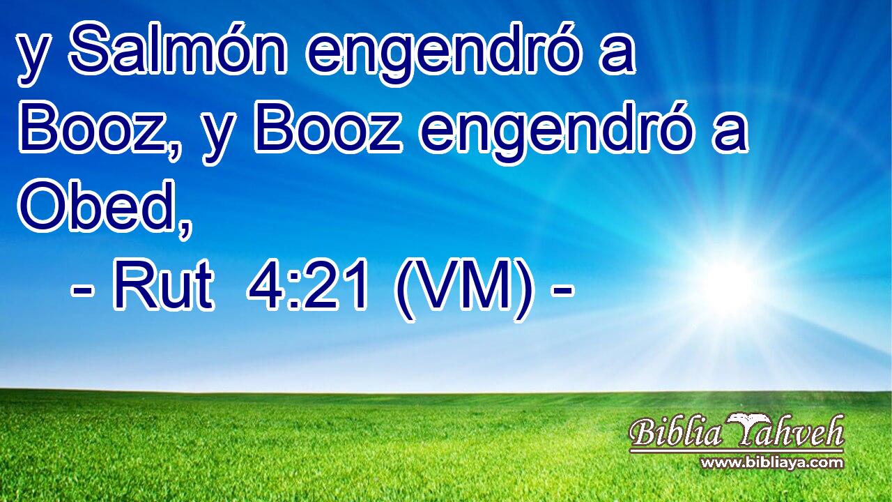  y Salmón engendró a Booz, y Booz engendró a Obed, 